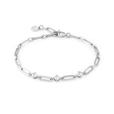 Chains of Style CZ Stainless Steel Bracelet