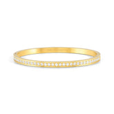 Pretty Bangles Gold with White CZ - Large