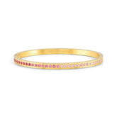 Pretty Bangles Gold with Gradient Pink CZ - Large