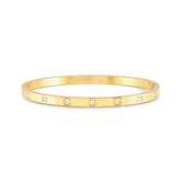 Pretty Bangles Gold with White CZ - Small