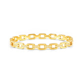 Pretty Bangles Gold Chain Style with White CZ - Small