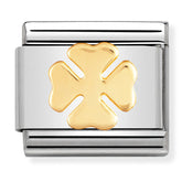 Nomination Composable Classic Link 030115/06 Four Leaf Clover in 18K Gold