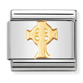Nomination Composable Classic Link 030119/01 Celtic Cross in 18K Gold