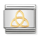 Nomination Composable Classic Link 030119/04 Trinity Knot in 18K Gold