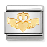 Nomination Composable Classic Link 030119/05 Claddagh in 18K Gold