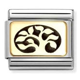 Nomination Composable Classic Link 030166/35 Tree of Life in 18K Gold & Enamel