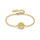 Soffio D'Amore CZ Tree of Life Gold Bracelet