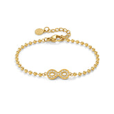 Soffio D'Amore CZ Infinity Gold Bracelet