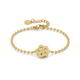 Soffio D'Amore CZ Flower Gold Bracelet