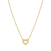 Soffio D'Amore CZ Heart Gold Necklace