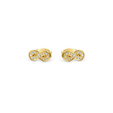 Soffio D'Amore CZ Infinity Gold Earrings