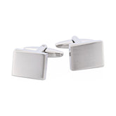 Cudworth Brushed Rhodium Square Wedge Shape Cufflinks