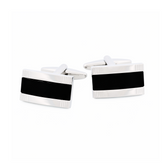 Cudworth Black Rhodium Rectangle Cufflinks