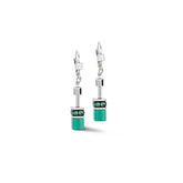Coeur de Lion GeoCube® Teal Green Earrings