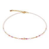 Coeur de Lion Natural Rose Quartz & Gold Necklace