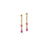 Coeur de Lion Natural Rose Quartz & Gold Earrings