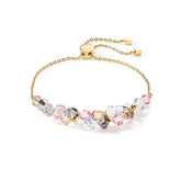 Coeur de Lion Radiating Adjustable Gold, Silver & Shimmering Pink Bracelet