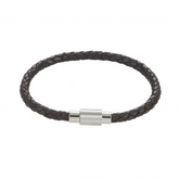 Cudworth Brown Leather Braided Bracelet