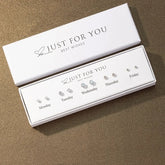 Box Set Cubic Zirconia & Ball Stud Earrings