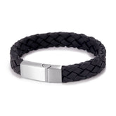 Cudworth Braided Black Suede Italian Leather Bracelet