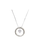 Equilibrium Love You to the Moon and Back Message Ring Necklace
