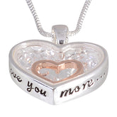 Equilibrium Love You More Crystal Sentiment Necklace