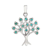 Pretty Aqua Tree Pendant