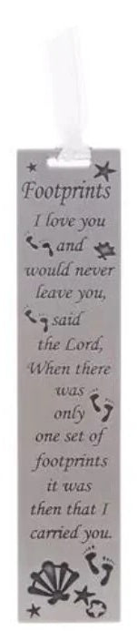 Footprints Stainless Steel Bookmarks With Love