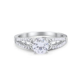 Celtic Trinity Knot Cubic Zirconia Ring