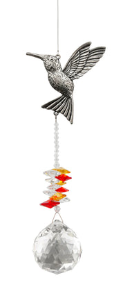 Hummingbird Eternity Crystal Suncatcher