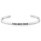 MantraBand You Got This Silver Bangle