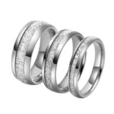 Silver Shard Inlay Tungsten Ring (4mm, 6mm & 8mm)