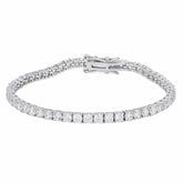 Tennis Bracelet with Cubic Zirconia in Sterling Silver - 19cm