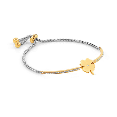Milleluci Four Leaf Clover Bracelet with CZ