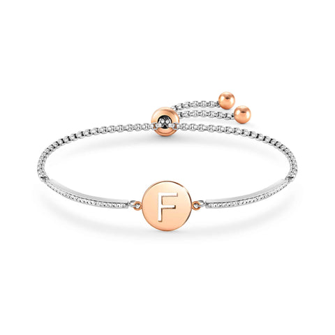 Milleluci Letter F Bracelet with CZ