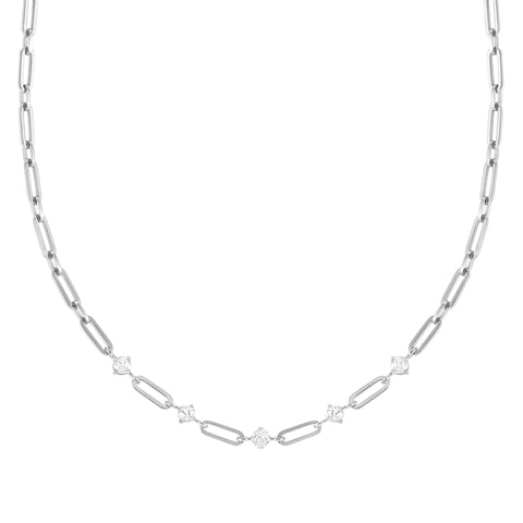Chains of Style CZ Stainless Steel Necklace