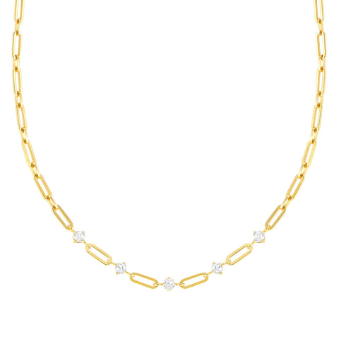 Chains of Style CZ Gold Necklace