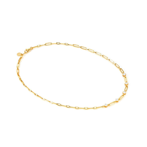 Chains of Style CZ Gold Necklace