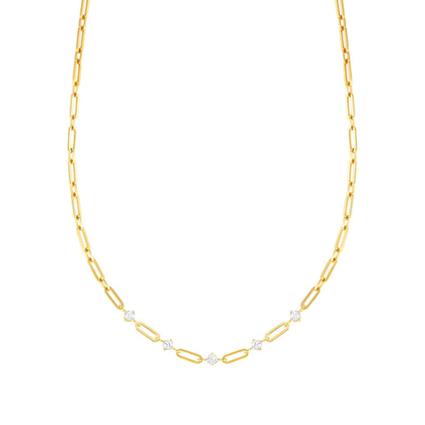 Chains of Style CZ Gold Necklace