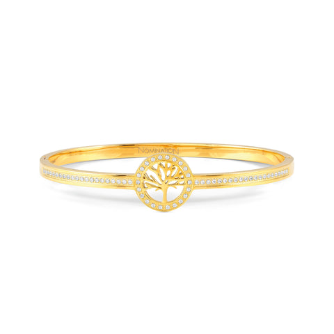 Pretty Bangles Gold Tree of Life with CZ - Small