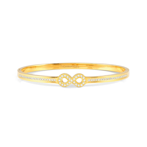 Pretty Bangles Gold Infinity with CZ - Large