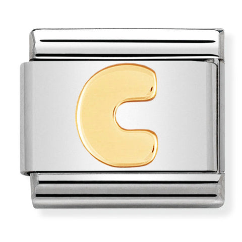 Nomination Composable Classic Link 030101/03 Letter C in 18K Gold