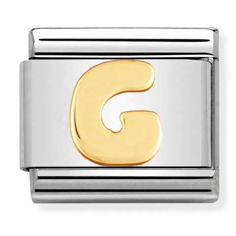 Nomination Composable Classic Link 030101/07 Letter G in 18K Gold
