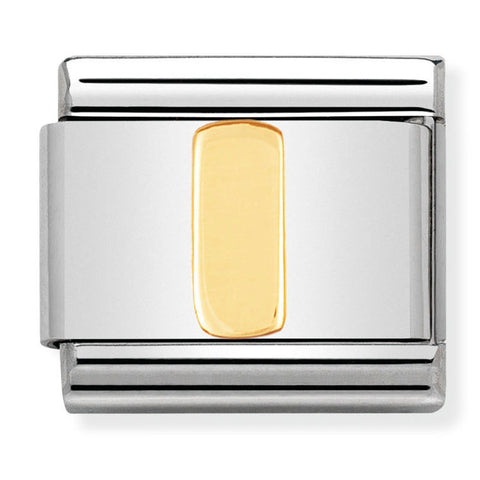 Nomination Composable Classic Link 030101/09 Letter I in 18K Gold