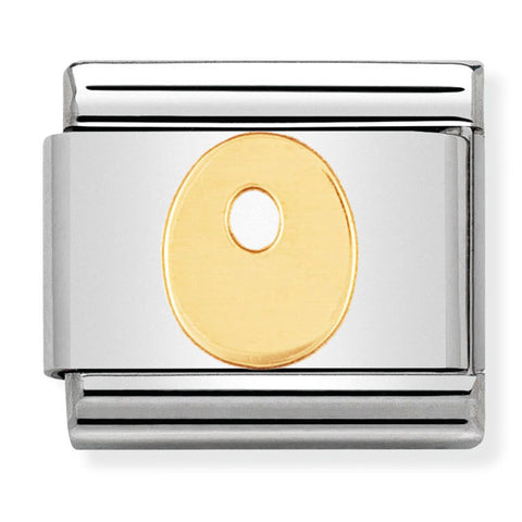 Nomination Composable Classic Link 030101/15 Letter O in 18K Gold