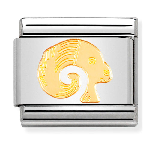 Nomination Composable Classic Link 030104/01 Aries in 18K Gold