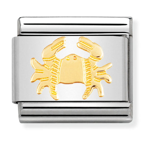 Nomination Composable Classic Link 030104/04 Cancer in 18K Gold