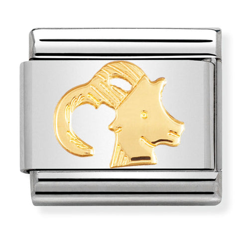 Nomination Composable Classic Link 030104/10 Capricorn in 18K Gold
