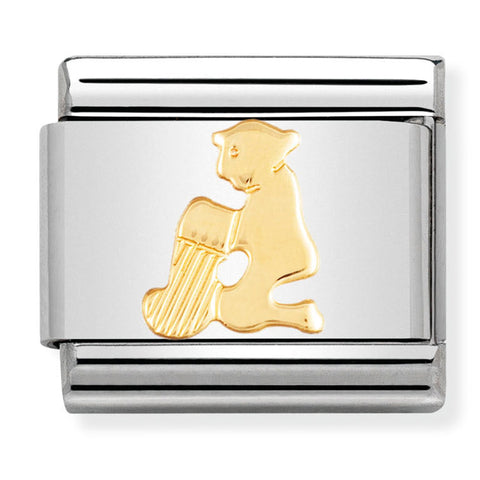 Nomination Composable Classic Link 030104/11 Aquarius in 18K Gold