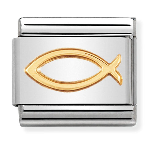 Nomination Composable Classic Link 030105/08 Ichthys in 18K Gold